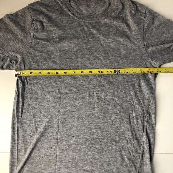 Mens Heather Gray Crew Neck Tee Size Small - Picture 4 of 10